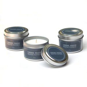Creme Fresh Travel Candle Set - Silver